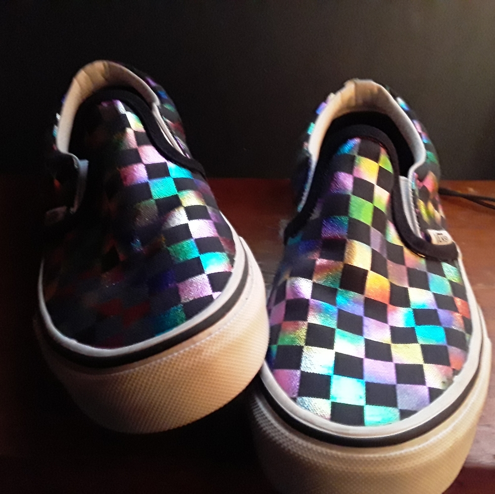New VANS Unisex Rainbow prism shoes; NEVER WORN!